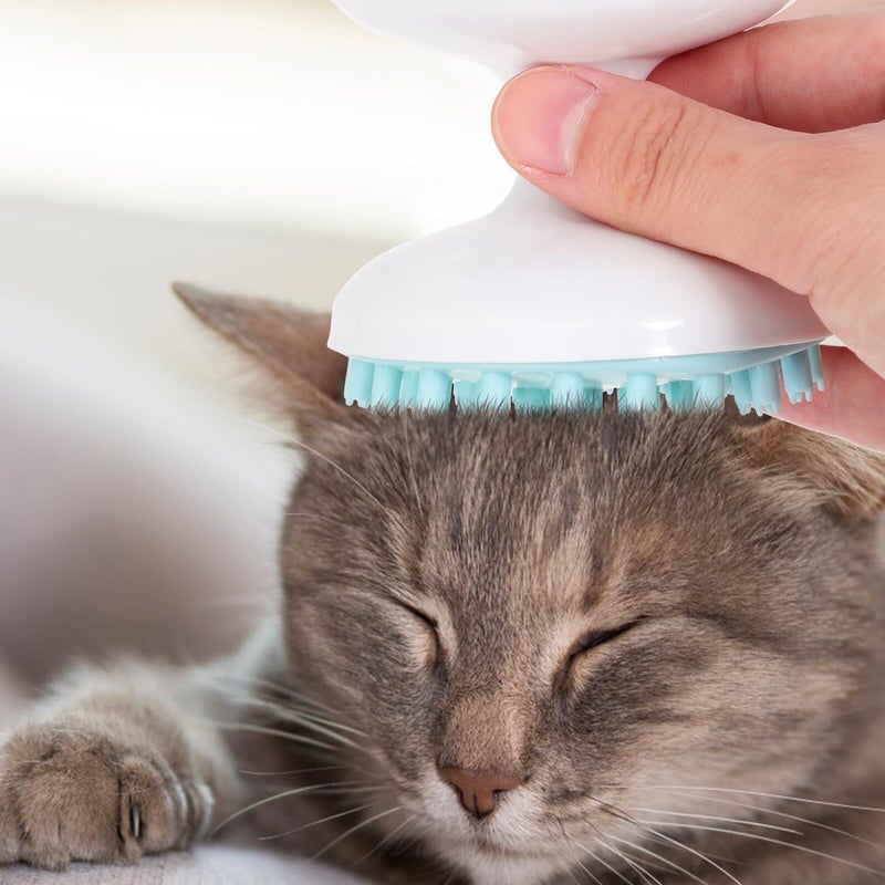 Pet Massage Grooming Brush For Cats And Dogs Green Plastic Hair Cleaner Comb - Image 4