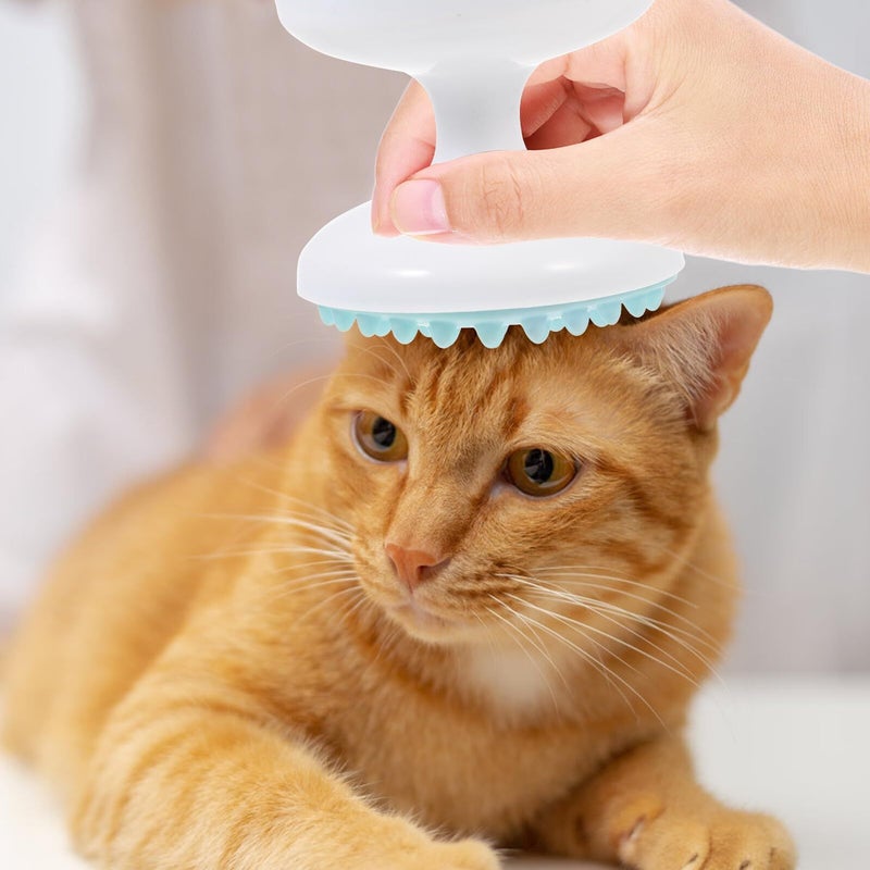 Pet Massage Grooming Brush For Cats And Dogs Green Plastic Hair Cleaner Comb - Image 5