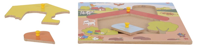 Skillofun - TPS-21 Wooden Theme Puzzle Standard Hut Knobs, Multi Color - Image 3