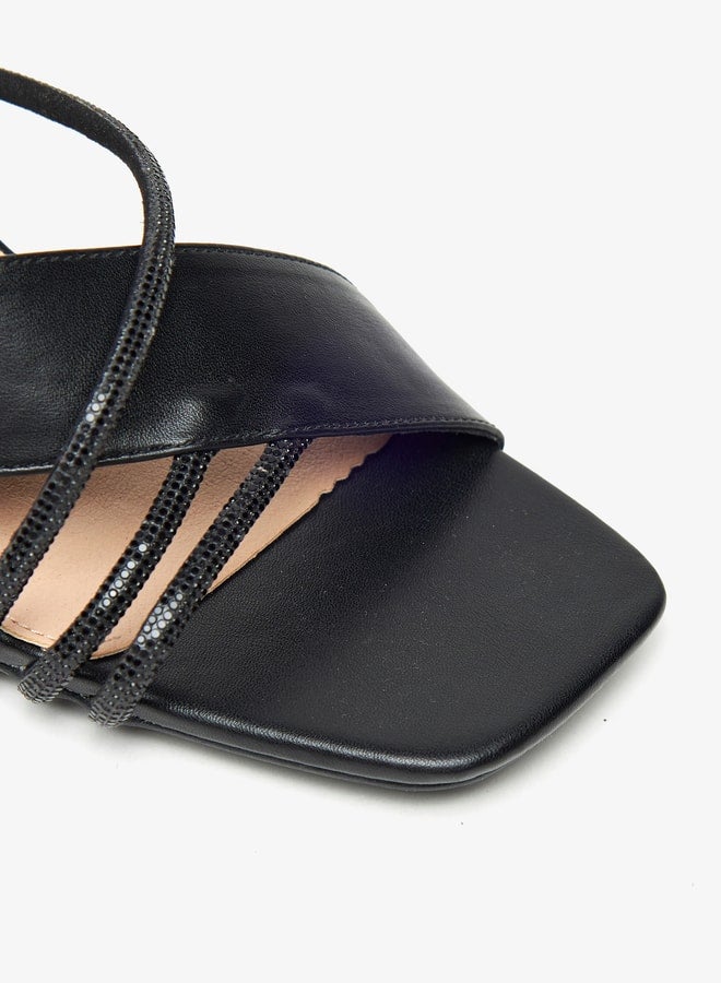 Flora Bella By Shoexpress صنادل نسائية مزخرفة سهلة الارتداء بكعب واسع من مجموعة رمضان  - Image 5