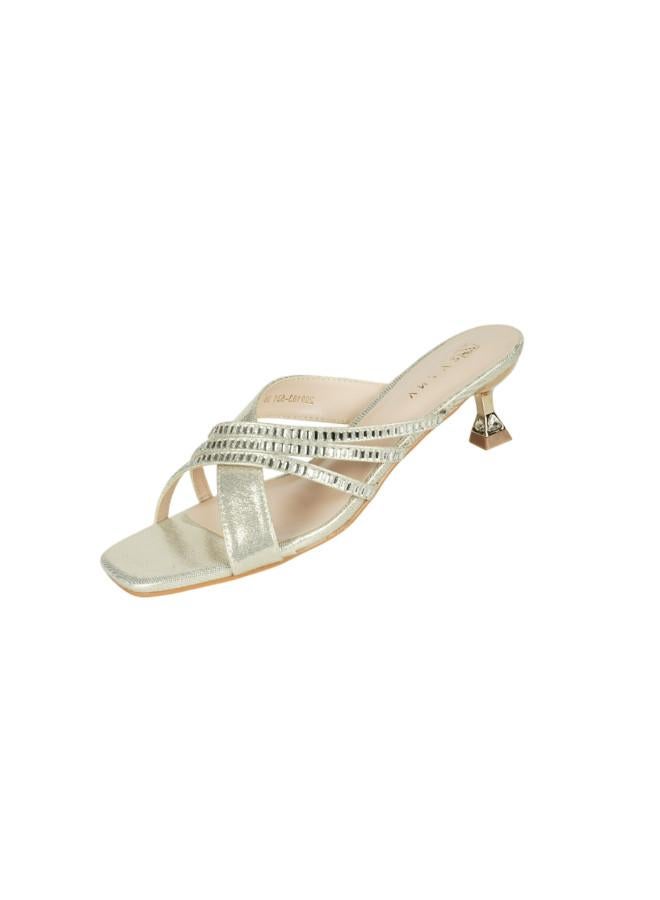 ZAYNA صنادل زينة بكعب ميني للنساء 221-216 بيج - Image 1