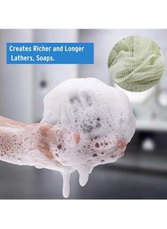 VENDIX Bath Sponge Shower Loofahs (4pcs) Mesh Pouf Bath Scrunchies Body Wash Puff, loofah Sponge Scrubber Exfoliator For High Lather Cleansing  - Image 3