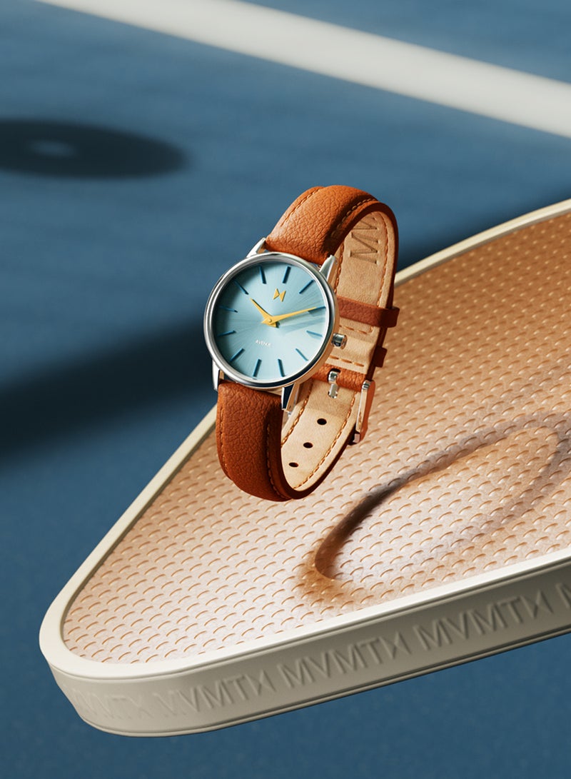 MVMT ROUND ANALOG WOMEN'S LIGHT BLUE CASE WATCH - 28000375-D - Image 5