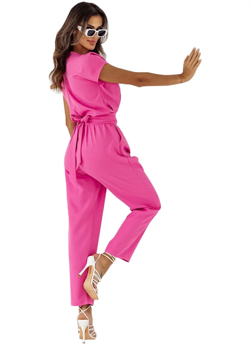 YUNIQEE Pink Solid Jumpsuit