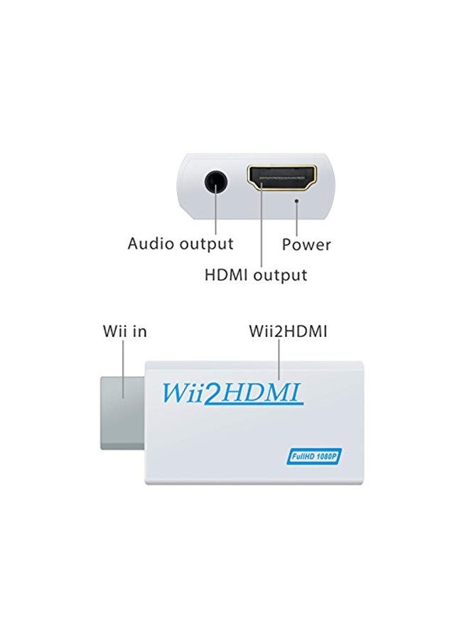 AUTOUTLET Wii Hdmi Adapter Wii to Hdmi Converter Output Video Audio Adapter, with 1M HDMI Cable Wii2HDMI 3.5mm Audio Video Output Supports 720/1080P All Wii Display Modes Compatible with Nintendo - Image 4