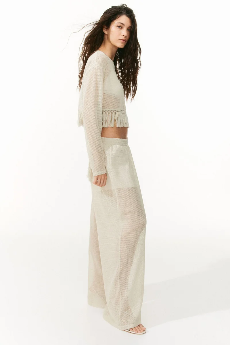 H&M Wide mesh trousers
