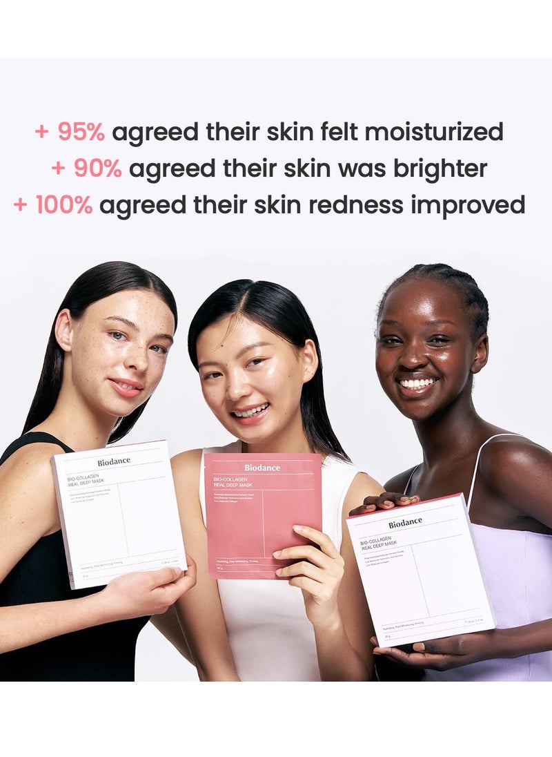 BIODANCE Bio-Collagen Real Deep Mask Hydrating Overnight Mask Pore Minimizing Elasticity Improvement 4Pcs