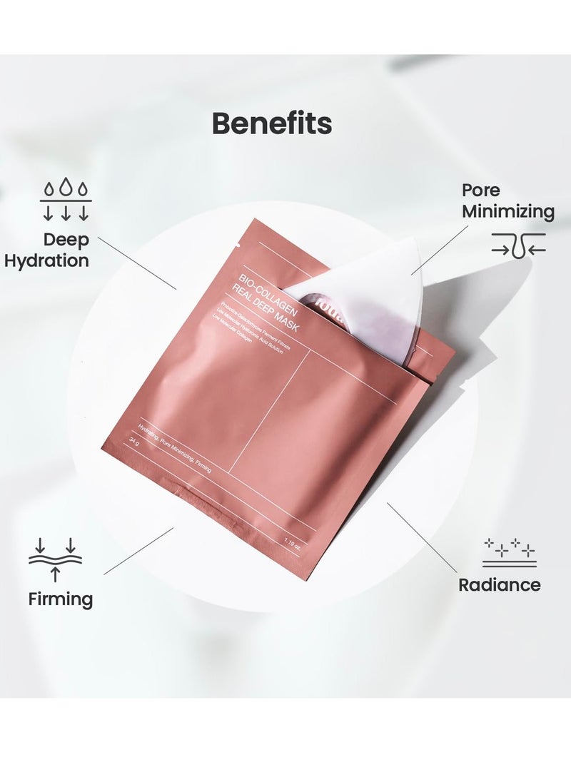 BIODANCE Bio-Collagen Real Deep Mask Hydrating Overnight Mask Pore Minimizing Elasticity Improvement 4Pcs