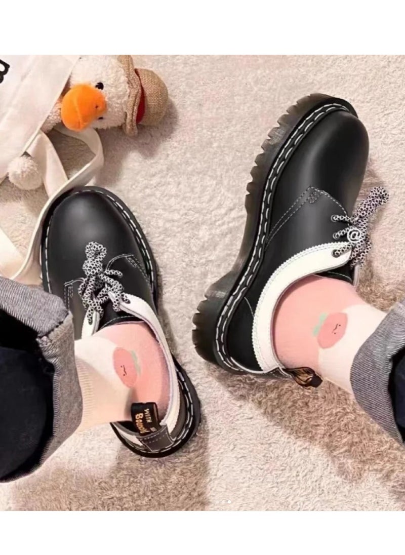 Loquat - Platform Doc Martens Low Top Casual Shoes Leather - Image 1