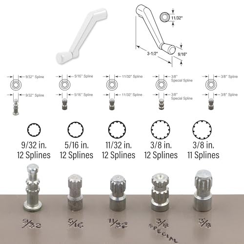 Prime-Line H 4320 Casement Operator Crank Handle with 11/32 In. Bore, White (2 Pack) - Image 3