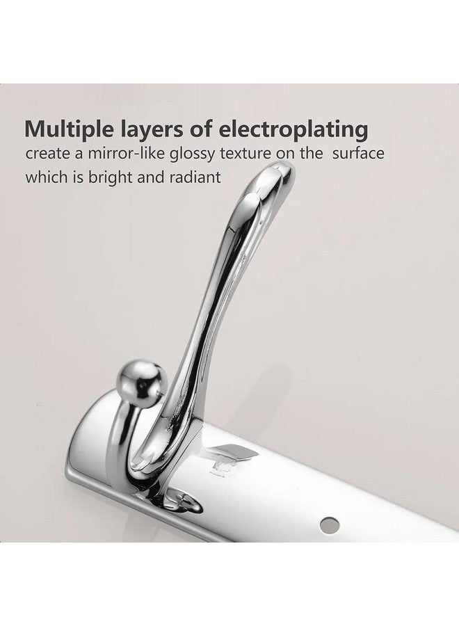 Excellent Excellent t Stainless Steel 12Pin Bathroom Cloth Hanger Door Wall Robe Hooks Rail for Hanging Keys, Clothes, Towel (40 Cms) (6 Pin Silver, Pack of 3)  - Image 4
