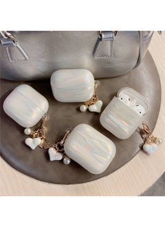 For Apple Airpods Pro2 Generation Bluetooth Headset Protective Case Colorful Cloud Colorful Shell Pattern 4 Generation Earphone Case 3-Color:Xiangyun Colorful Earphone Case + Color-plated Love Pendant-Applicable Models:For Apple Airpods Pro