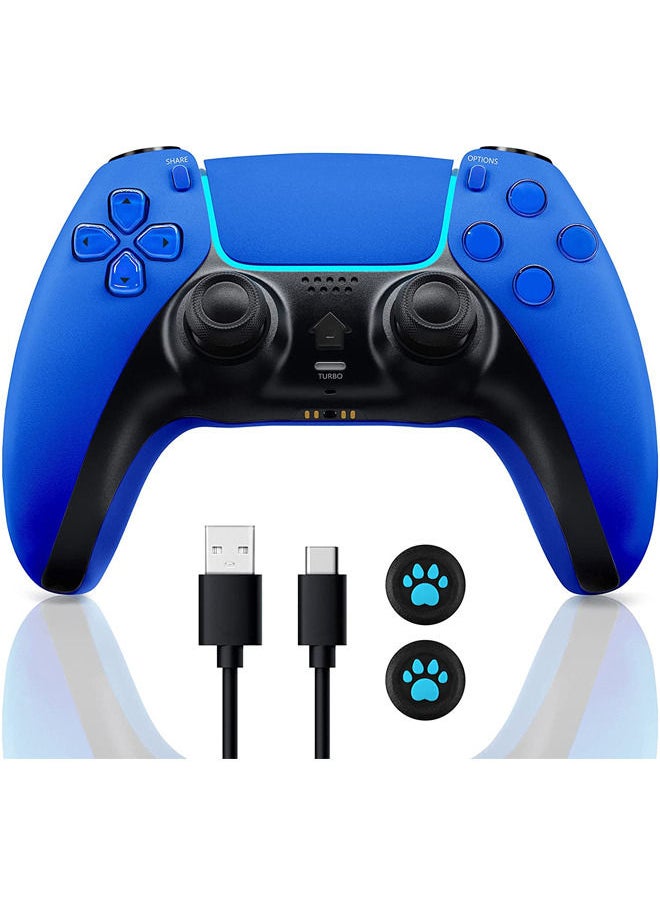 Rock Pow - Wireless Controller for PS4, BRHE Replacement Remote Gamepad Gaming Joystick Dual Shock/Touch Pad/ Built-in Speaker with Type-C Cable for Playstation 4/Pro /Slim /PC Blue - Image 1