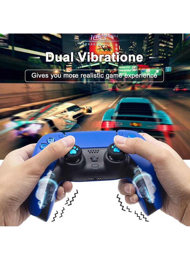 Rock Pow - Wireless Controller for PS4, BRHE Replacement Remote Gamepad Gaming Joystick Dual Shock/Touch Pad/ Built-in Speaker with Type-C Cable for Playstation 4/Pro /Slim /PC Blue - Image 1