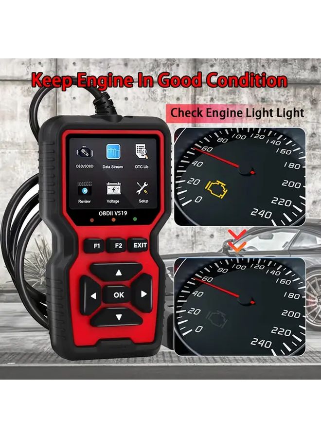 Red OBD2 Scanner Advanced Car Diagnostic Tool 35901 DTC Library Live Data Battery Test - Image 5