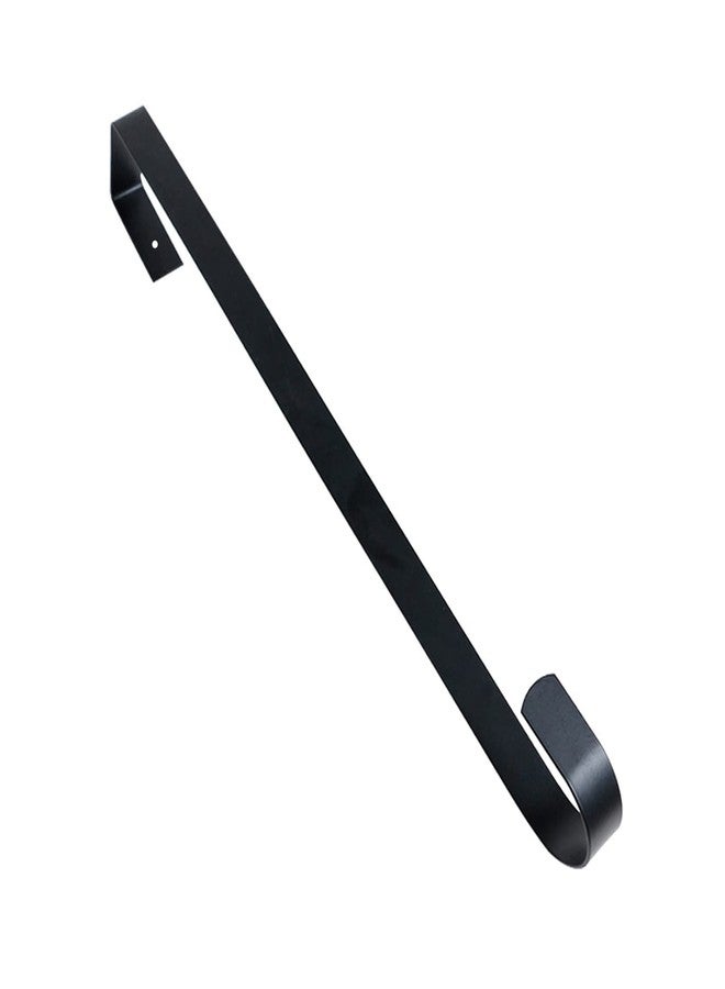 GIRCSS 10" Wreath Hanger, Metal Hooks for Front Door Christmas Decoration, Over The Door Hooks Black - Image 1