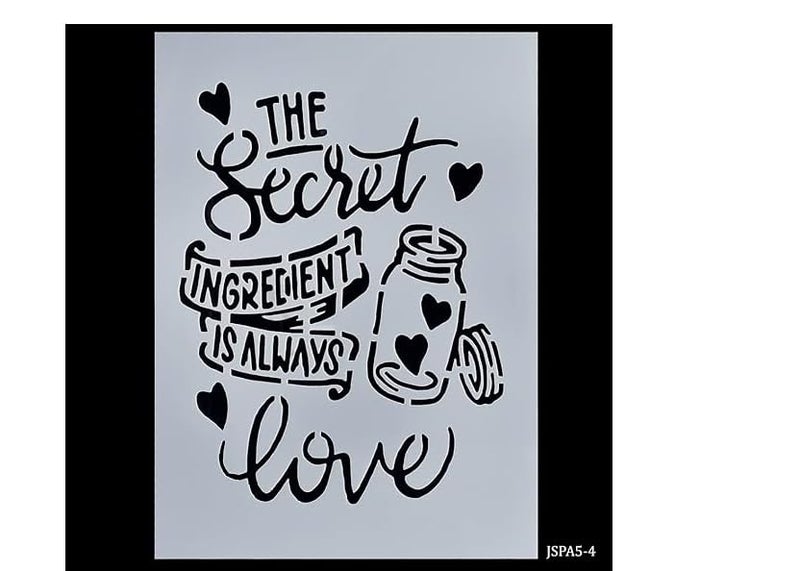 M.F.H The Secret INCREDIENT and BHARATNATYAM Design Stencils A5 Size for Arts & Crafts, Wall Painting and Baking Combo - Image 3