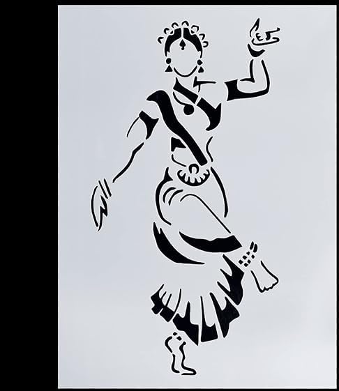 M.F.H The Secret INCREDIENT and BHARATNATYAM Design Stencils A5 Size for Arts & Crafts, Wall Painting and Baking Combo - Image 2