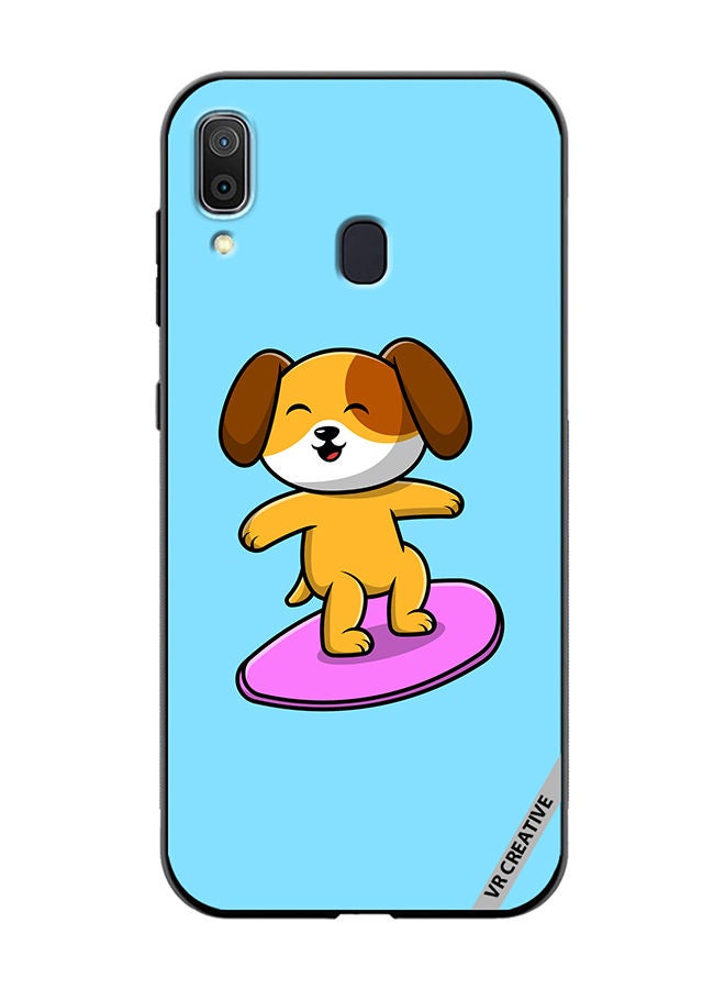 VR CREATIVE Protective Case Cover For Samsung Galaxy A30 Surf Dog Design Multicolour - Image 1