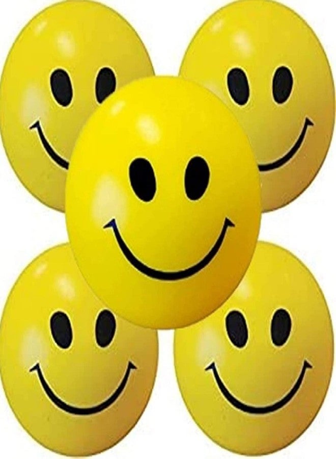 Trade Globe Smiley Soft Balls Cute Funny Yellow Emoji Happy Smiley Face Squeeze Sponge Balls Perfect for Relieving Stress, Smiley Ball - Pack of 6 - Image 5