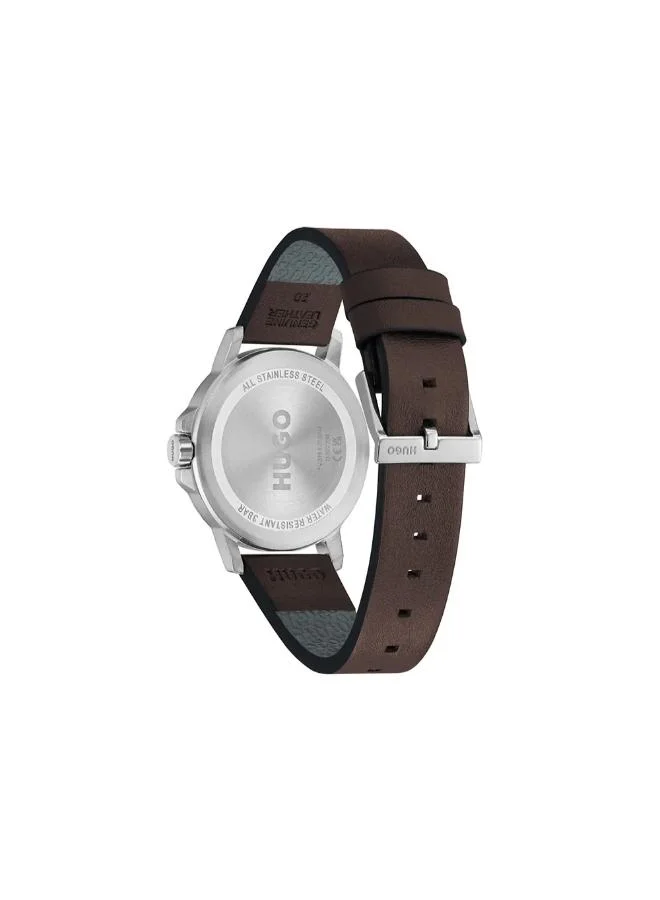 HUGO  Quartz Movement analog Watch Leather Strap for Men | Best Price UAE