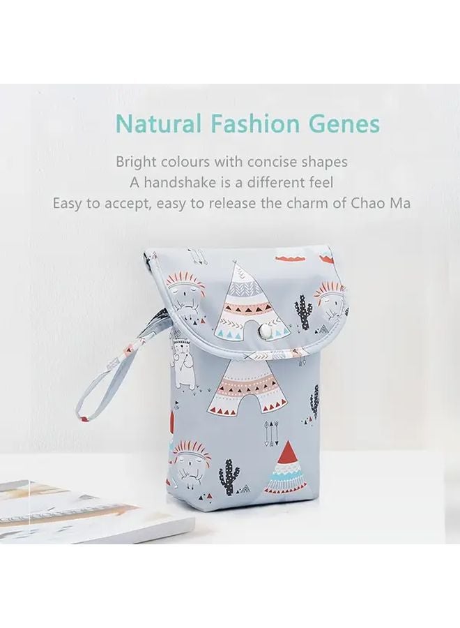 حقيبة تخزين حفاضات بطبعة حيوان الصبار الغابي علبة مناديل بسحاب منظف سهل منظف محمول منظم - Image 5