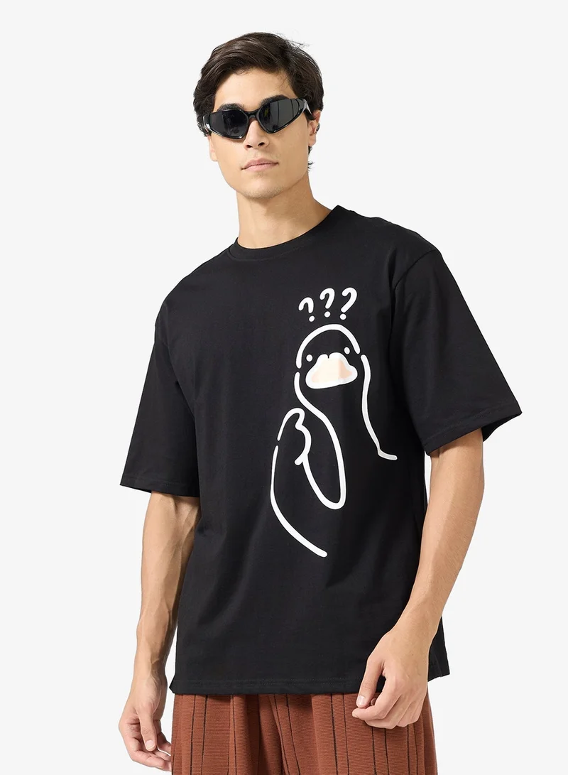 Seventy Five Graphic Print Oversized T-Shirt