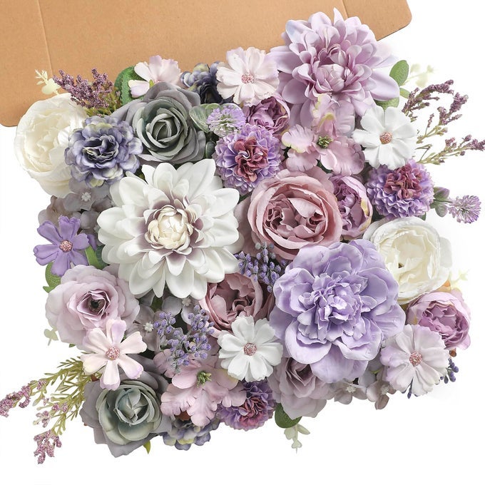 ARTIFICIAL FLOWERS COMBO FOR DIY CENTERPIECES ARRANGEMENTS WEDDING BRIDAL BOUQUET TABLE CHAIR CANDLE HOLDER BABY SHOWER CAKE FLOWER HOME DECOR