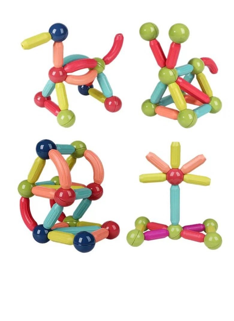 36 Pcs Montessori Baby Safety Sticks Blocks Building Set Magnetic Balls&Rods STEM  - Image 2