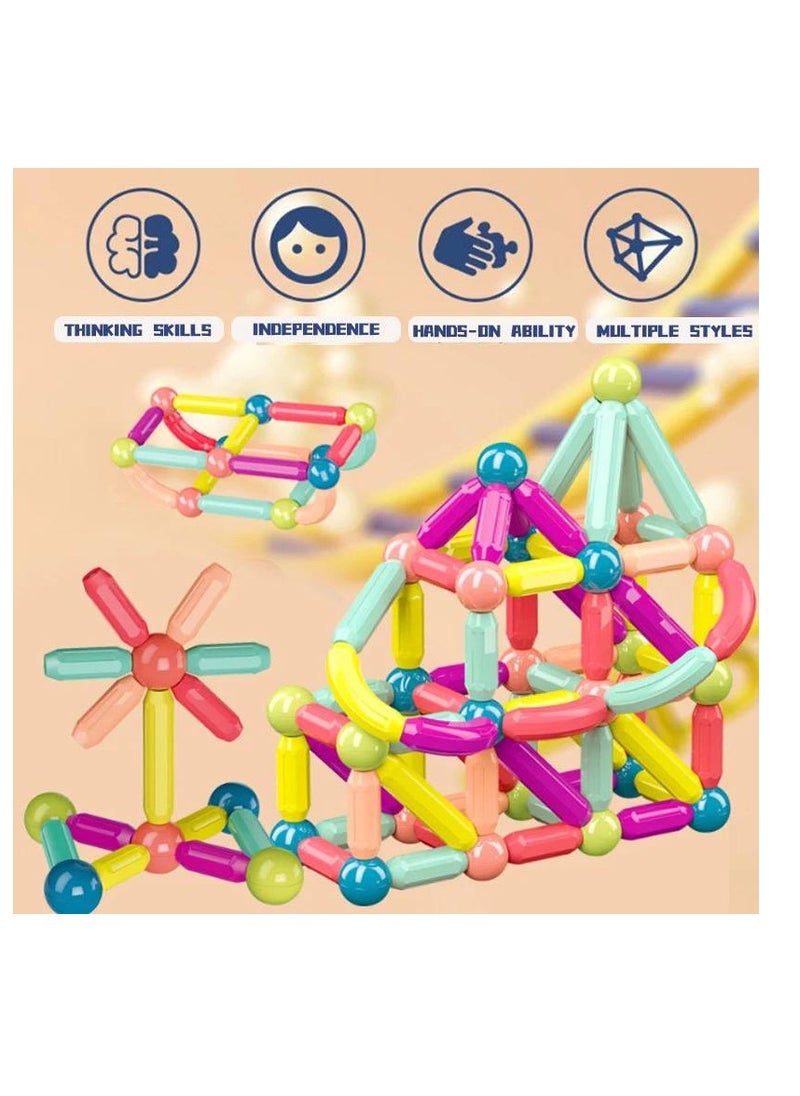 36 Pcs Montessori Baby Safety Sticks Blocks Building Set Magnetic Balls&Rods STEM  - Image 3