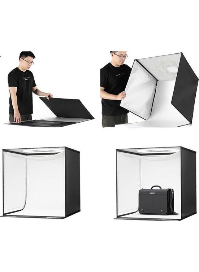 Youfes Led Mini Photography Studio 40Cm Shooting Equipment Light Box Photography Light Food Live Handheld Fill Light Photo Props Soft Light Kit Photography Box Easy Folding Studio Box - Image 3