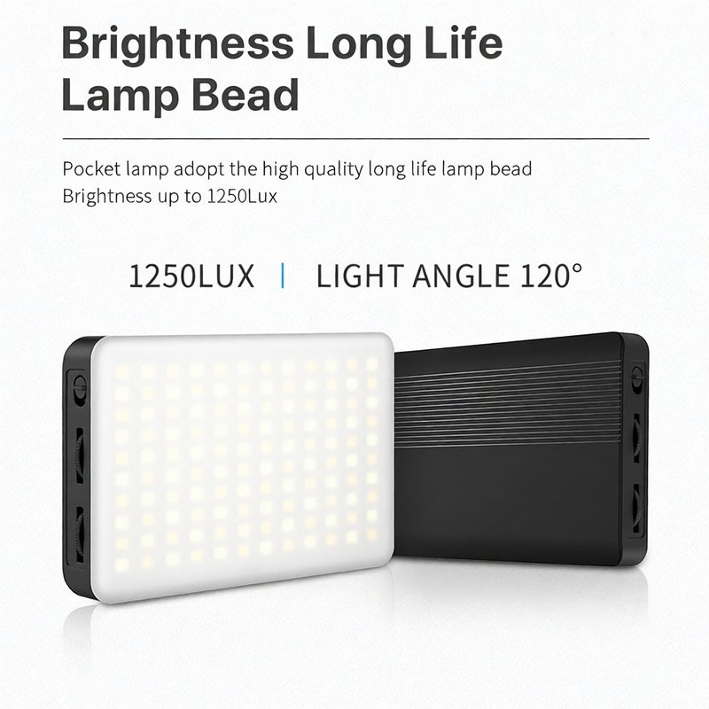 مصباح فيديو LED مصغر ذو درجة لونية مزدوجة VIJIM VL120 3200 كلفن-6500 كلفن - مصباح تعويض فوتوغرافي قابل للتعديل وبنسبة CRI95+ وبطارقة شحن داخلية مع غلاف سيليكون ومحول محاور حادة باللون - Image 5