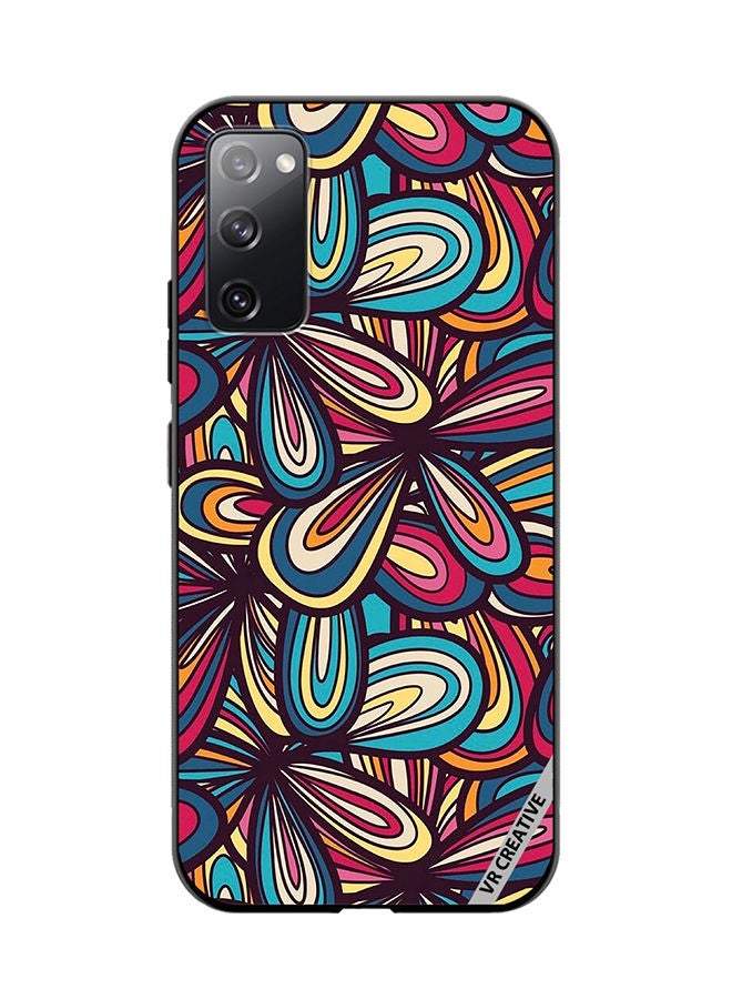 VR CREATIVE Protective Case Cover For Samsung Galaxy S20 FE 5G Flower Abstract Design Multicolour - Image 1