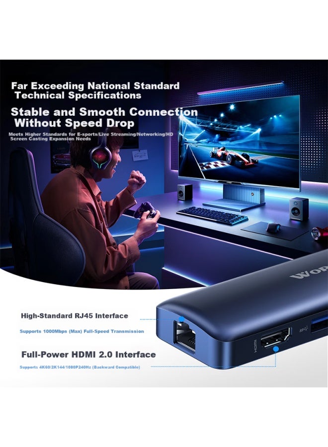 wopu Wopool Type-c 3.2 Docking Station Usb-c Data Transfer Hub Laptop Desktop Phone Daisy Chain Kvm Switch Keyboard Mouse Sharing Adapter - Image 3