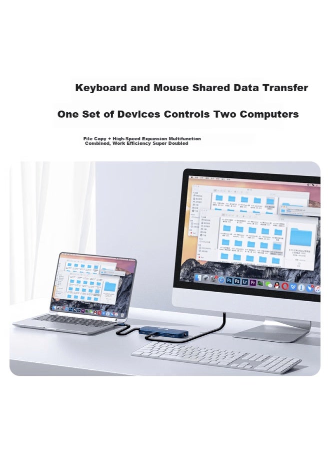 wopu Wopool Type-c 3.2 Docking Station Usb-c Data Transfer Hub Laptop Desktop Phone Daisy Chain Kvm Switch Keyboard Mouse Sharing Adapter - Image 2