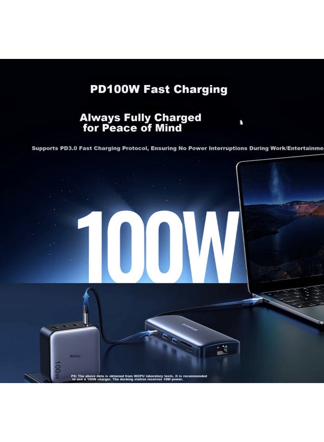 wopu Wopool Type-c 3.2 Docking Station Usb-c Data Transfer Hub Laptop Desktop Phone Daisy Chain Kvm Switch Keyboard Mouse Sharing Adapter - Image 5
