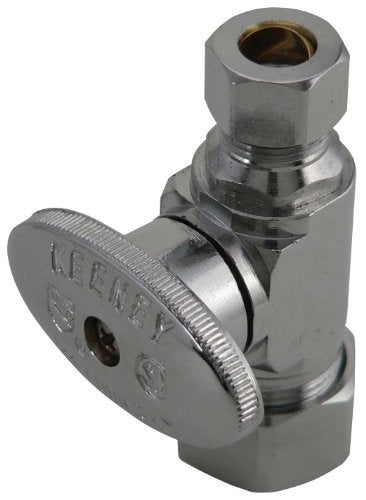 Keeney 2068PCLF 5/8-Inch O.D. by 3/8-Inch O.D. Compression Quarter Turn Straight Valve, Chrome - Image 3