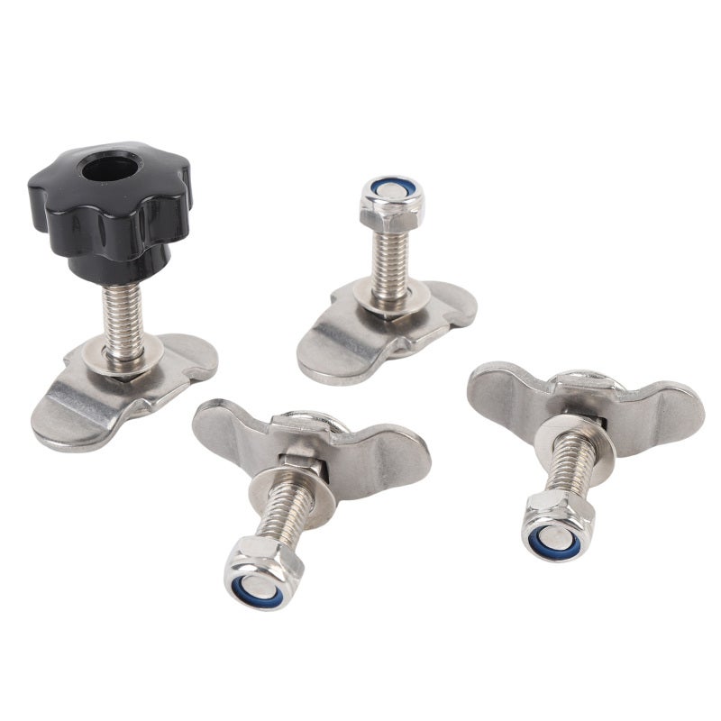 L Track Tie Down Fittings 4-Pack Stainless Steel - 5500 Lbs Breaking Strength L Track Fasteners for Truck Trailer RV ATV Cargo Control - Image 3