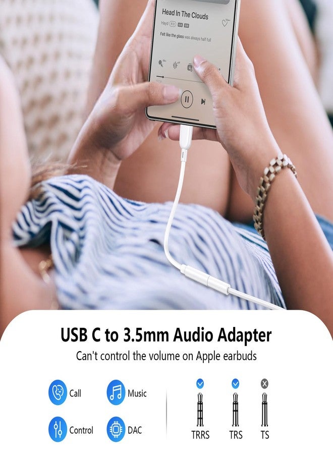 ANDHOT USB C iPhone 16 Headphone Jack Adapter, USB C to 3.5MM Headphone Audio Adapter Dongle Cable Cord for iPhone 17/17 Pro Max/17 Air/16e/16 Pro Max/16 Plus/15/15 Pro Max/Plus,Samsung S25 S24 A17 A16 A36 - Image 4