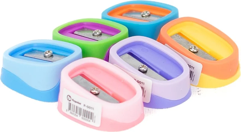 اوبلاند Stationery Pencil Sharpener Practical Manual Useful Stainless Durable Different Colors 6 Pieces