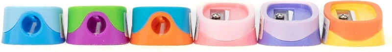 اوبلاند Stationery Pencil Sharpener Practical Manual Useful Stainless Durable Different Colors 6 Pieces
