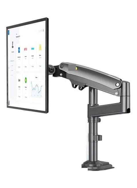 H100 Full Motion Monitor Desk Mount Stand - Adjustable Swivel Monitor Arm for 17" to 32" Monitors - Ergonomic Desk Mount with Tilt, Rotation, and Height Adjustment - Black