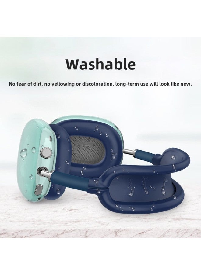 2024 Suitable For Airpods Max Protective Cover TPU Shell Cover Silicone Head Beam Beam Beam Ear Cap Cover-Color:Starlight Four-piece Set-Model:Airpods Max  - Image 4