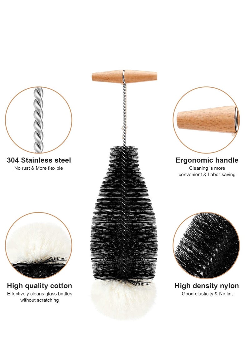 Generic - Cleaning Bottle Brush, Bottle Brush Cleaning Set for cleaning Narrow Neck glass pipe, w i n e Glass, Tea Coffee Cup, Sports Water Bottles, Kettle Brush, Straw brush, Tube and baby bottle brush4 Pack - Image 1