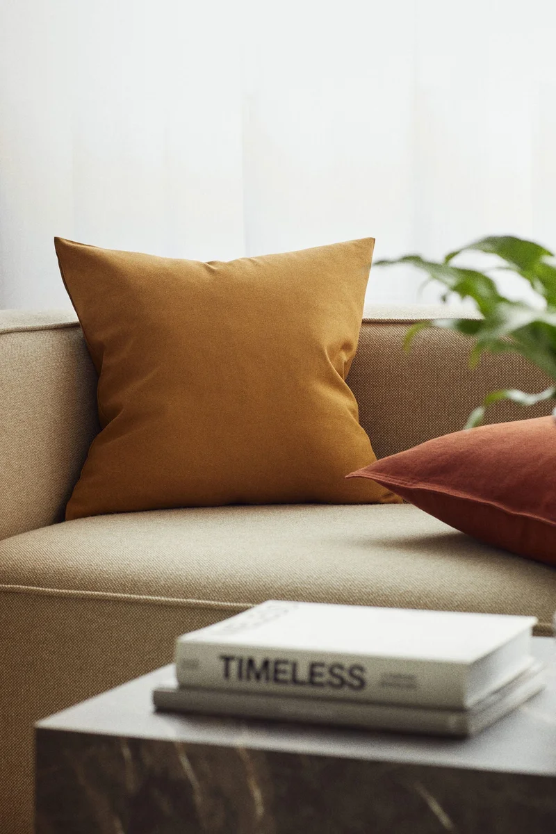 H&M Cotton canvas cushion cover