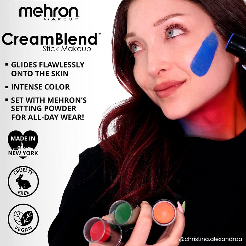 Mehron Makeup CreamBlend Stick | Face Paint, Body Paint, & Foundation Cream Makeup | Perfect for Halloween .75 oz (21 g) (Silver) - Image 5