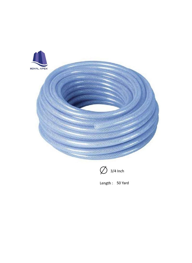 High Pressure Braided Clear Flexible PVC Tubing Heavy Duty UV Chemical Resistant Vinyl Hose Water Oil (50 Yrad, 3/4 Inch) - Image 3