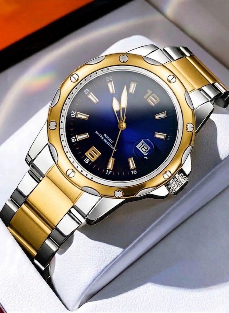 Luxury Watch Men Quartz Chronograph - Waterproof Clock Watch with Premium Multi-Dial Display, High-End Curren Watch for Men Elite Choice - Image 1