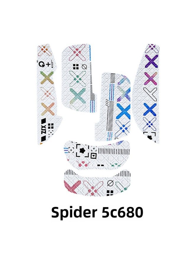 Generic - Suitable For Tarantula SC680 Anti-slip Patch Mouse Anti-sweat Absorbent Sc680 Foot Patch Palm Anti-slip Protective Film Foot Low Pad-Color: Gradient Color Printed Mouse Sticker - Image 1