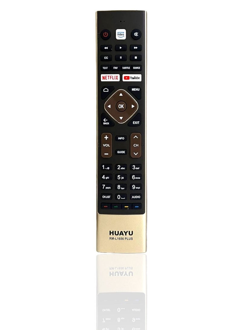 Huayu Haier Smart TV Remote | Replacement Remote Control For Haier Smart TV LCD LED With YouTube Prime Video & Netflix Key Buttons  - Image 1